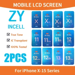 2PCS ZY Incell For iPhone X XR XS Max 11 12 Pro Max LCD Display For iPhone 13 14 15 Touch Digitizer Assembly Replacement Screen