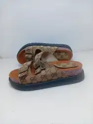 Gucci-Style Monogram Platform Sandals for Women