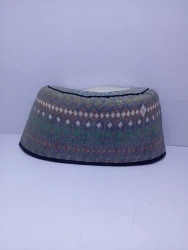 Original Handwoven Hausa Fulani Zawa Cap – Bangol Kindei Bama Style | Men’s Knitted Maiduguri Cap Sizeof 24 