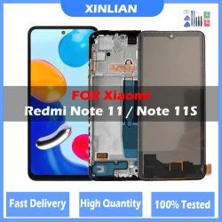 NEW LCD For Redmi Note 11 LCD For Xiaomi Redmi Note 11 Display Note11 2201117TG Screen Touch Glass Digitizer With Frame