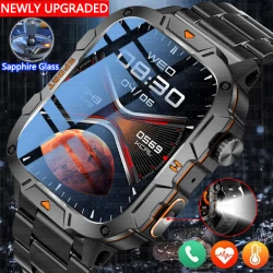2025 New For Xiaomi Military Grade Smart Watch Men 1.96" AMOLED Screen 5ATM Waterproof Sports Fitness Tracker BT Call Smartwatch