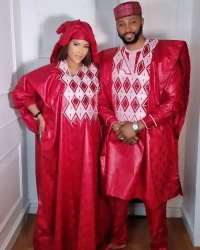 Dashiki African Clothes for Men Dashiki Tradition Outfit Robe Embroidery Red Tops Pants Suits 2025 Muslim Wedding Party Clothing