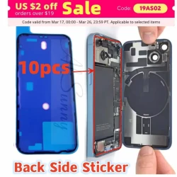 10pcs Back Cover Side Waterproof Seal Sticker for iPhone 15 Plus 14 Pro Max Front LCD Adhesive