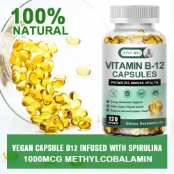 Vitamin B12 1000mcg, Supports Energy Metabolism and Nervous System, Blood Cell Function, Healthy Sleep Vitamin Supplement