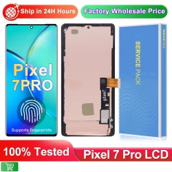 6.7" Super AMOLED lcd For Google Pixel 7 Pro Display GP4BC GE2AE GFE4J Digital Touch Screen For Google Pixel7 Pro with Frame