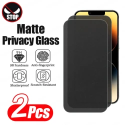 2Pcs Matte Privacy Anti-Peep Tempered Glass For iPhone 13 15 11 14 12 Pro Max 15 14 Plus Glass Frosted Screen Protector Film