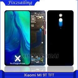 6.53"TFT Display For Xiaomi Mi 9T LCD Display Touch Screen Frame Battey Cover Housing For Xiaomi Mi9T Replacement Parts
