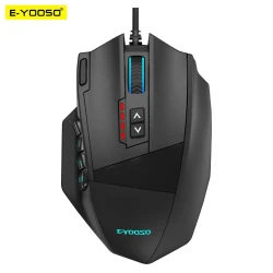 E-YOOSO X-39 USB Wired RGB Gaming Mouse 16400 DPI PAW3327 19 Buttons Programmable Game Optical Mice for Computer PC Laptop