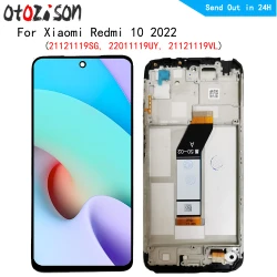 6.5"LCD For Xiaomi Redmi 10 2022 21121119SG, 22011119UY, 21121119VL LCD Display Touch Panel Screen Digitizer with Frame Assembly