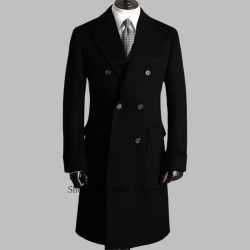 Trench Coat with Notched Lapel and Double-breasted ，comfortable Winter Jacket for Men，Double Breasted，Warm, Coat Customization