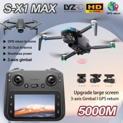 S-X1 MAX GPS Drone 4K Professional HD Camera 3-Axis Gimbal 5G Digital image transmission Large Screen FPV Dron RC Quadcopter 5KM