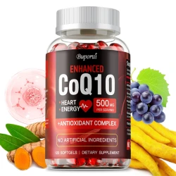 High Absorption CoQ10 Capsules - Antioxidant Support for Brain, Heart, & Energy Health