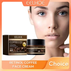 Retinol Coffee Face Cream Moisturizing Nourishing Repair Face Damaged Brighten Facial Cream Beauty Healthy Skin Care Product 50g