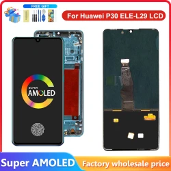 6.1'' Super AMOLED Display For HUAWEI P30 LCD Display Touch Screen Digitizer Assembly For Huawei P30 ELE-L29 L09 AL00 TL00 L04