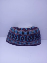 Original Handwoven Hausa Fulani Zawa Cap – Bangol Kindei Bama Style | Men’s Knitted Maiduguri Cap Sizeof 23 