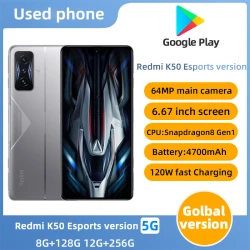 Redmi k50 Esports version Android 5G Unlocked 6.67 inch 256GB ROM  All Colours Original used phone in Good Condition