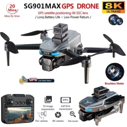 SG901MAX GPS Drone 8K Professional HD Dual Camera With Screen 5G WIFI 360°Obstacle Avoidance Brushless Foldable Quadcopter Drone