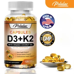 Vitamin D3 + K2 Capsules - Promotes Bone, Dental and Cardiovascular Health and Supports The Immune System