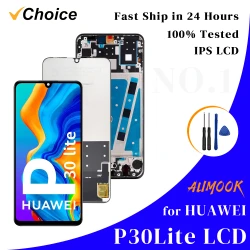for HUAWEI P30 Lite AAA+ IPS LCD Display Touch Screen Digiziter Assembly pantalla For Huawei Nova 4e With Frame LCD Display