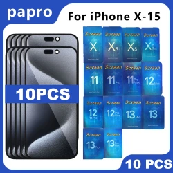 10 PCS EBR Incell For iPhone X XR XS Max 11 12 Pro Max Display For iPhone 13 14 15 Touch Digitizer Assembly Replacement Screen