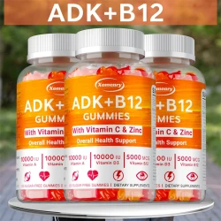 Vitamin D3+K2+B12 Gummies - Supports Bone and Muscle Health, Teeth and Skin, Joint Supplementation, Bone Regeneration
