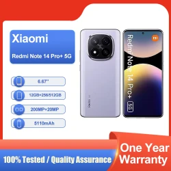 Xiaomi Redmi Note 14 Pro+ 5G smartphone 200MP Camera Global rom Qualcomm Fingerprint 5110mAh used phone