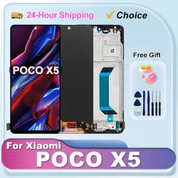 6.67" SUPER AMOLED For Xiaomi Poco X5 LCD Display Screen Touch Digitizer Assembly For Mi Poco X5 5G LCD 22111317PG Replace Parts