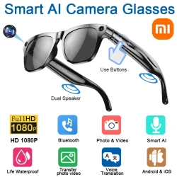 Xiaomi 4K HD AI Smart Glasses Chat GPT 100MP Camera Bluetooth Call 260Mah Battery Voice Assistant  Control Smart Glasses 2025