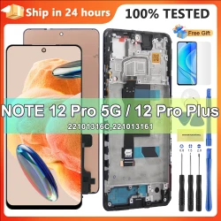 6.67" AMOLED For Xiaomi Redmi Note 12 Pro 5G 22101316C LCD Display Touch Screen Digitizer Assembly For Redmi Note 12 Pro Plus