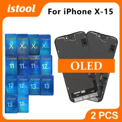 2PCS OLED For iPhone X XR XS Max 11 12 LCD Display For iPhone 13 14 Plus Touch Digitizer Assembly Replacement Screen