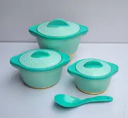 Tiffany Blue Ceramic Food Storage Set with Serving Spoon