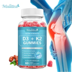 Mulittea Vitamin D3+K2 gummies for Joint Health Immune Support & Teeth & Bone Health Regulate Calcium Metabolism For Adults
