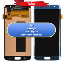 Super AMOLED LCD For Samsung Galaxy S7 Edge G935 G935F SM-G935FD LCD Display Touch Screen With Burn Shadow+Back Cover With Tools