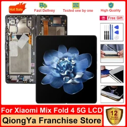 7.98" Tested AMOLED mix fold 4 Display For Xiaomi Mi Mix Fold 4 5G 24072PX77C With Frame LCD and Touch Screen Digitizer Assembly