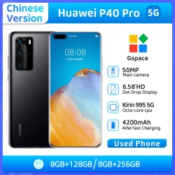 Huawei P40 Pro 5G Android 6.58 inch 2640*1200px 4200mAh RAM 8GB ROM 128GB/256GB 40W Supercharge Used Phone
