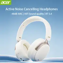 Acer OHR516 ANC Wireless Headphone 48dB Noise Canceling Hi-Res Spatial Audio Earphone with LDAC Bluetooth 5.4 Over Ear Headset