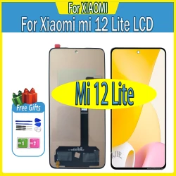 Super AMOLED 6.55" For Xiaomi Mi 12 Lite Lcd Display Touch Screen for Xiaomi 12 Lite Mi12 Lite LCD 2203129G Digitizer Assembly