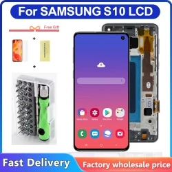 TFT Quality S10 Display with frame for SAMSUNG S10 LCD G973F G973A G973U Display Touch Screen Digitizer Assembly
