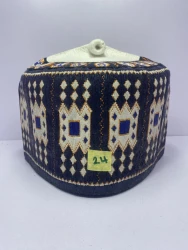 Zulum Black Cap - Authentic Hausa Headwear