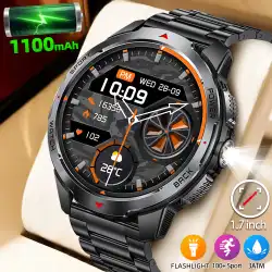 LIGE New 1100mAh Battery Smart Watches For Man Outdoor Sport LED Flashlight Compass Men’s Smartwatch Bluetooth Call Men Watches