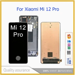 For Xiaomi Mi 12 Pro 120Hz OLED 6.73'' Replacement For Xiaomi Mi 12 Pro 2201122C, 2201122G LCD Display Touch Screen