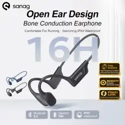 Sanag B22s Bone Conduction Earphone Wireless Earbuds 16Hours Playtime IPX5 Waterproof Dynamic Spatial Sound Field Headphones