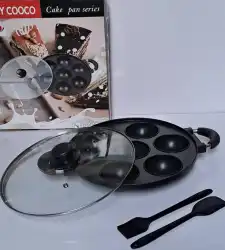 7-Cup Non-Stick Cake Pan Set with Lid and Tools