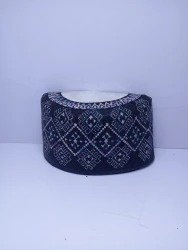 Original Handwoven Hausa Fulani Zawa Cap – Bangol Kindei Bama Style | Men’s Knitted Maiduguri Cap Sizeof 23 