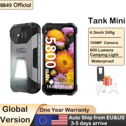 Spain Warehouse 8849 Tank Mini Unihertz Rugged smartphones 4.3" Display Android 13 Helio G99 24GB 256GB 100MP Cameras 5800mAh