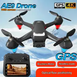 New AE9 GPS Drone RC 4K Dual Camera optical flow positioning brushless motor With screen headless mode endurance RC Drone Toys