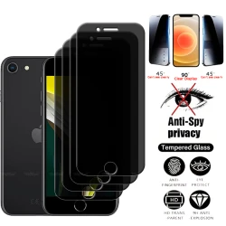 4Pcs For iPhone SE 2022 Glass iPhone SE 2022 2020 7 8 Tempered Glass 9H Privacy Anti-Spy Cover Screen Protector iPhone SE 2022