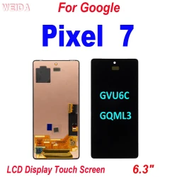 6.3" LCD For Google Pixel 7 LCD Display Touch Screen Digitizer Assembly For Google Pixel 7 Pixel7 GVU6C GQML3 LCD Replacement