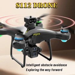 NEW S112 Screen controlled 4G optical flow brushless4 sided obstacle avoidance dron with dual lens WIFI professional aerial came